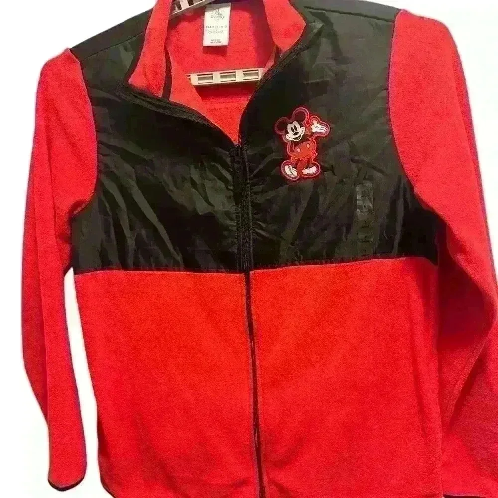 Disney Japan- Mickey Mouse Men’s Fleece. Red/ Black. Size- S